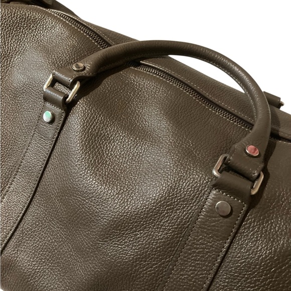 Doucal’s 1973 Men's Leather Duffel Overnight Bag - Picture 5 of 10